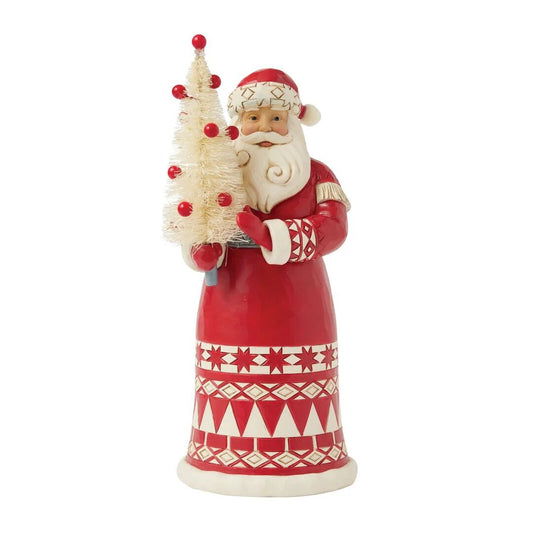 Heartwood Creek By Jim Shore Nordic Noel Santa With Sisal Tree Figurine