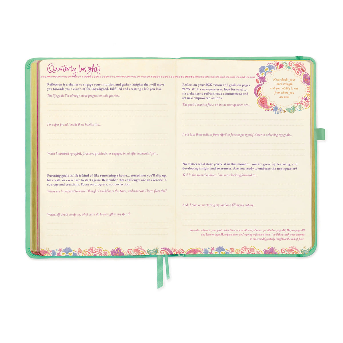 Intrinsic 2027 Diary Planner The Year To Nourish Your Soul - Tahitian Turquoise
