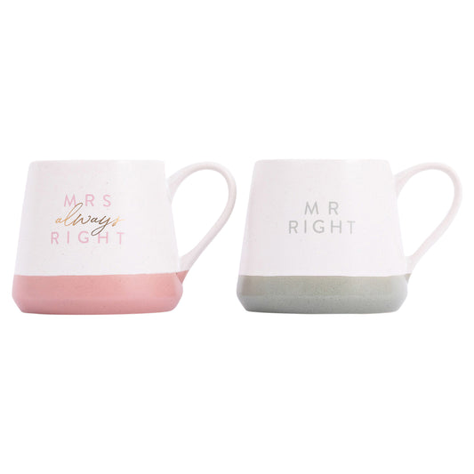 Wedding Mr. & Mrs. Right Mug Set Of Two