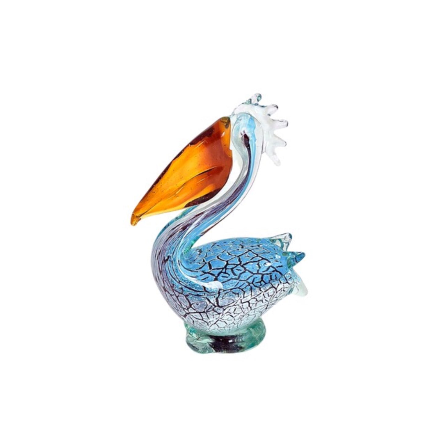 ZIBO ART GLASS PELICAN MINIATURE PETROS