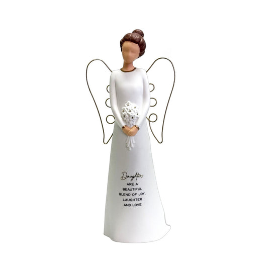 FLOURISH ANGEL CERAMIC WITH WIRE WINGS DAUGHTER