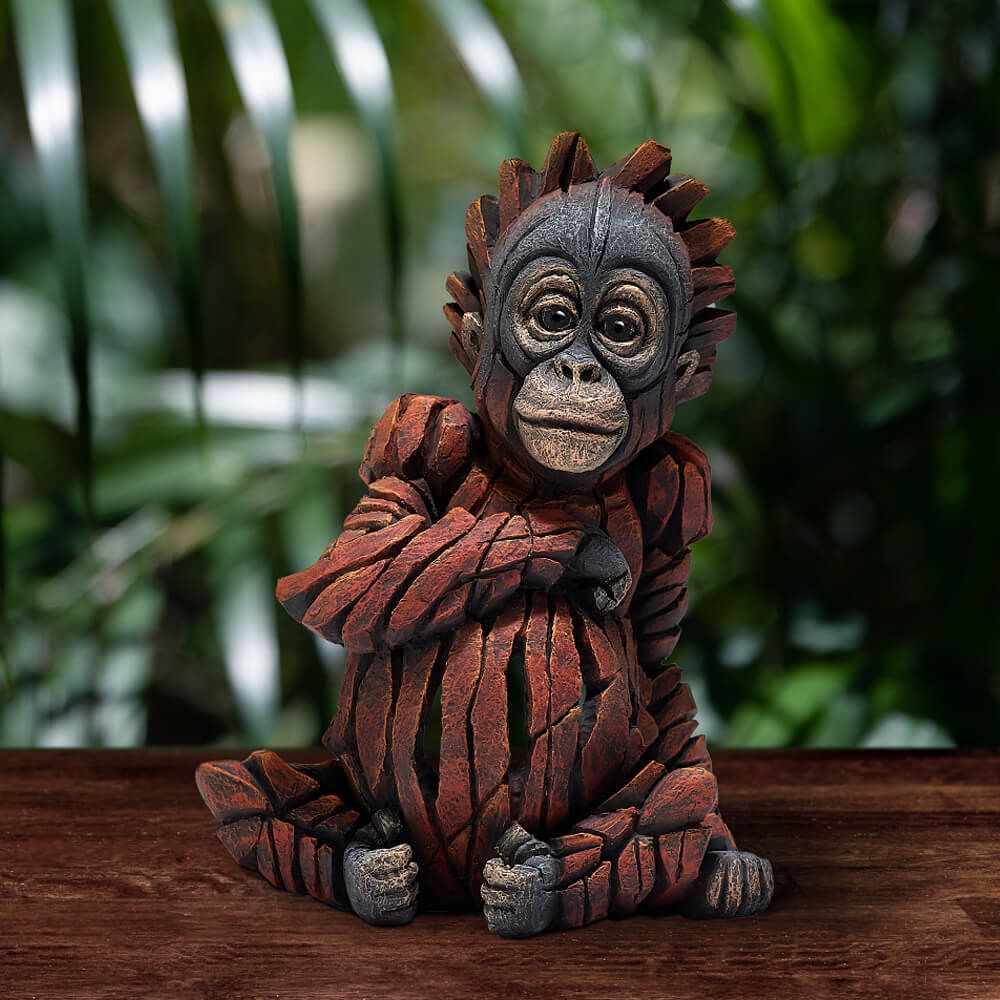 EDGE SCULPTURE BABY ORANGUTAN FIGURE SMALL