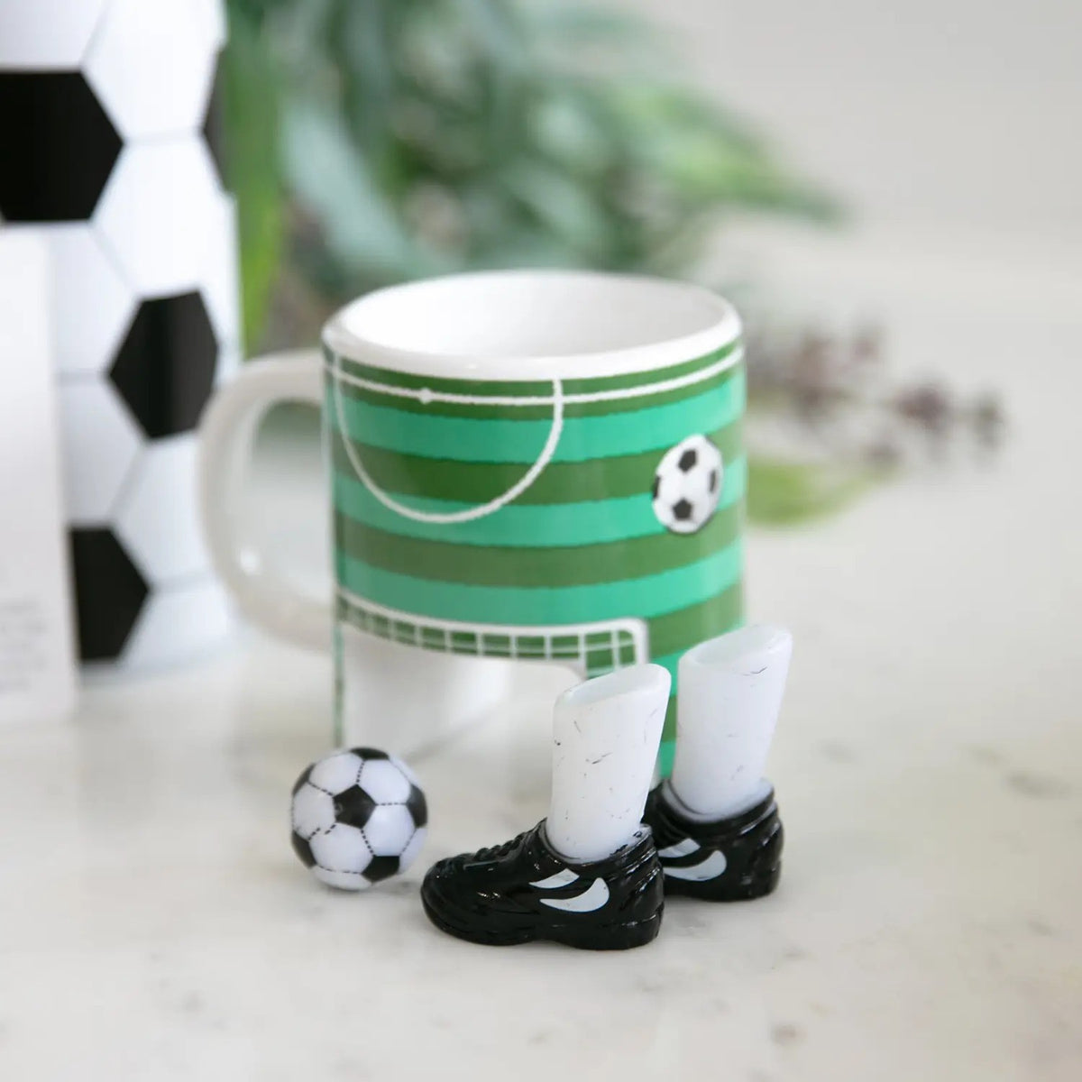 Soccer Mug With Goal, Boots And Ball