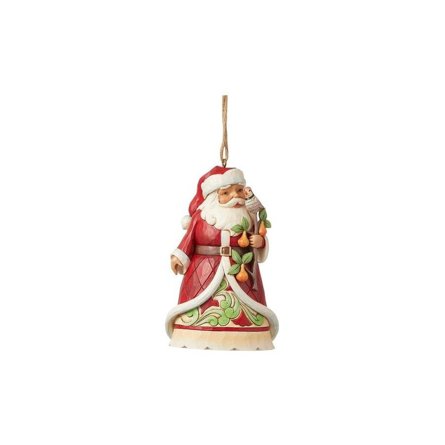 Heartwood Creek By Jim Shore Santa With Pear Tree Hanging Ornament
