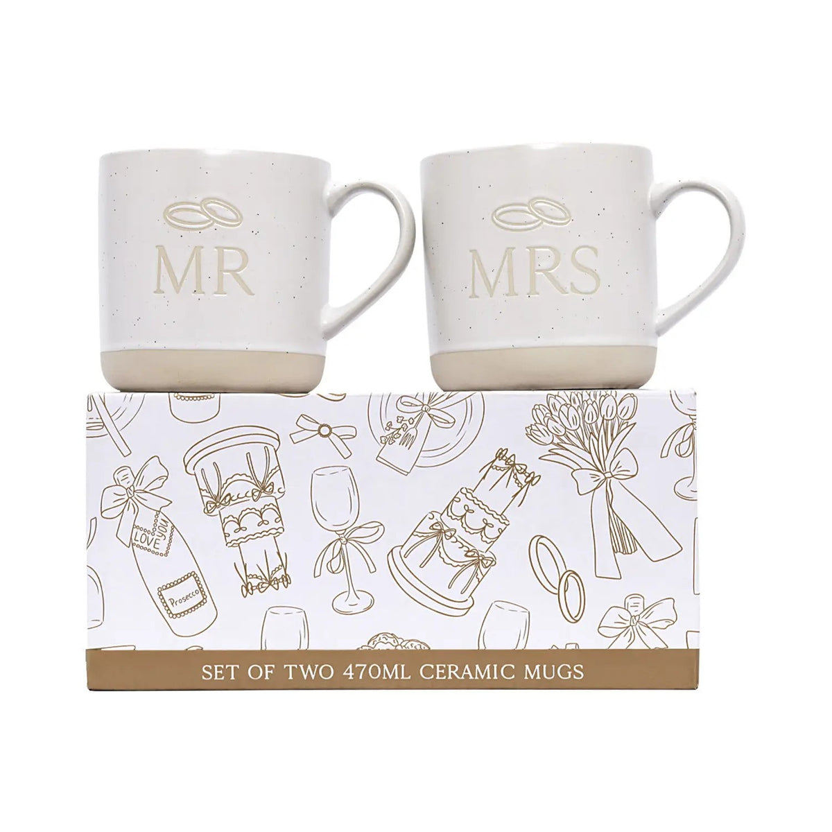 Wedding Mug Set Of 2 Mr & Mrs