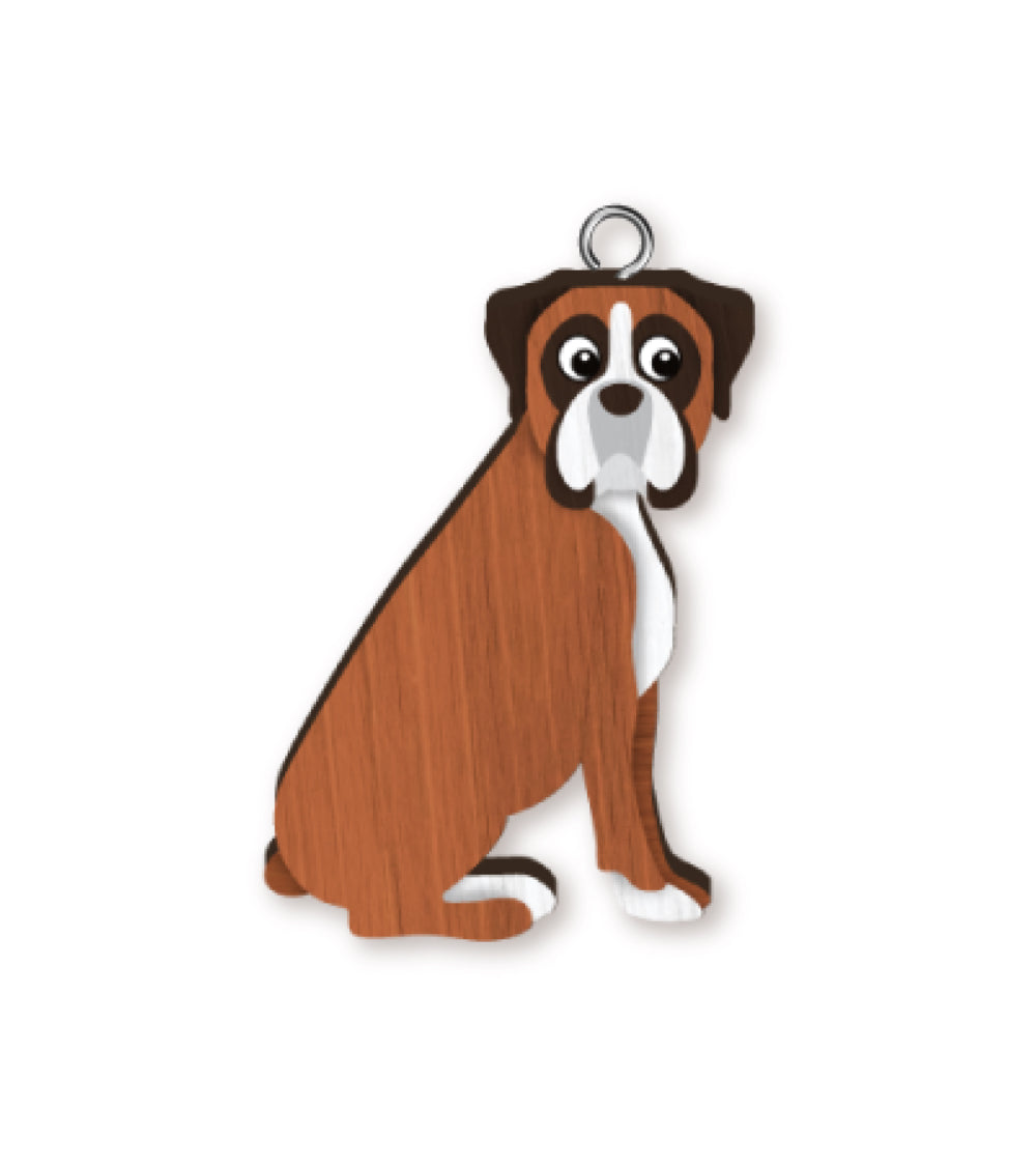 HANDMADE KEYRING BOXER SHEPHERD