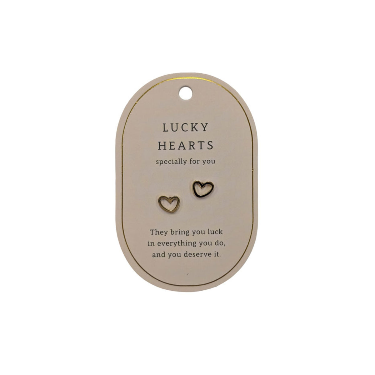SWEETHEART LUCKY HEARTS GOLD EARRINGS