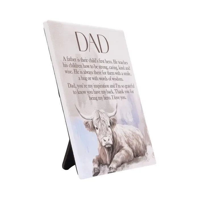 Saddle & Bloom Verse Plaque Dad