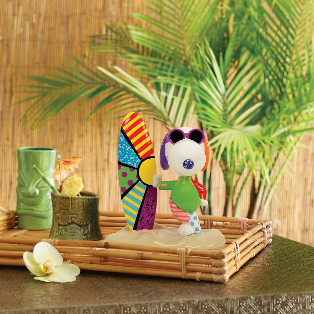 Peanuts By Britto Snoopy Joe Cool Surf Figurine