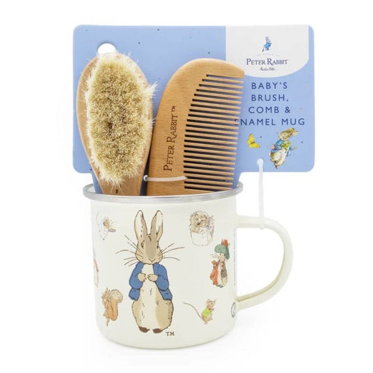 Peter Rabbit Baby Brush & Comb With Mug Gift Set