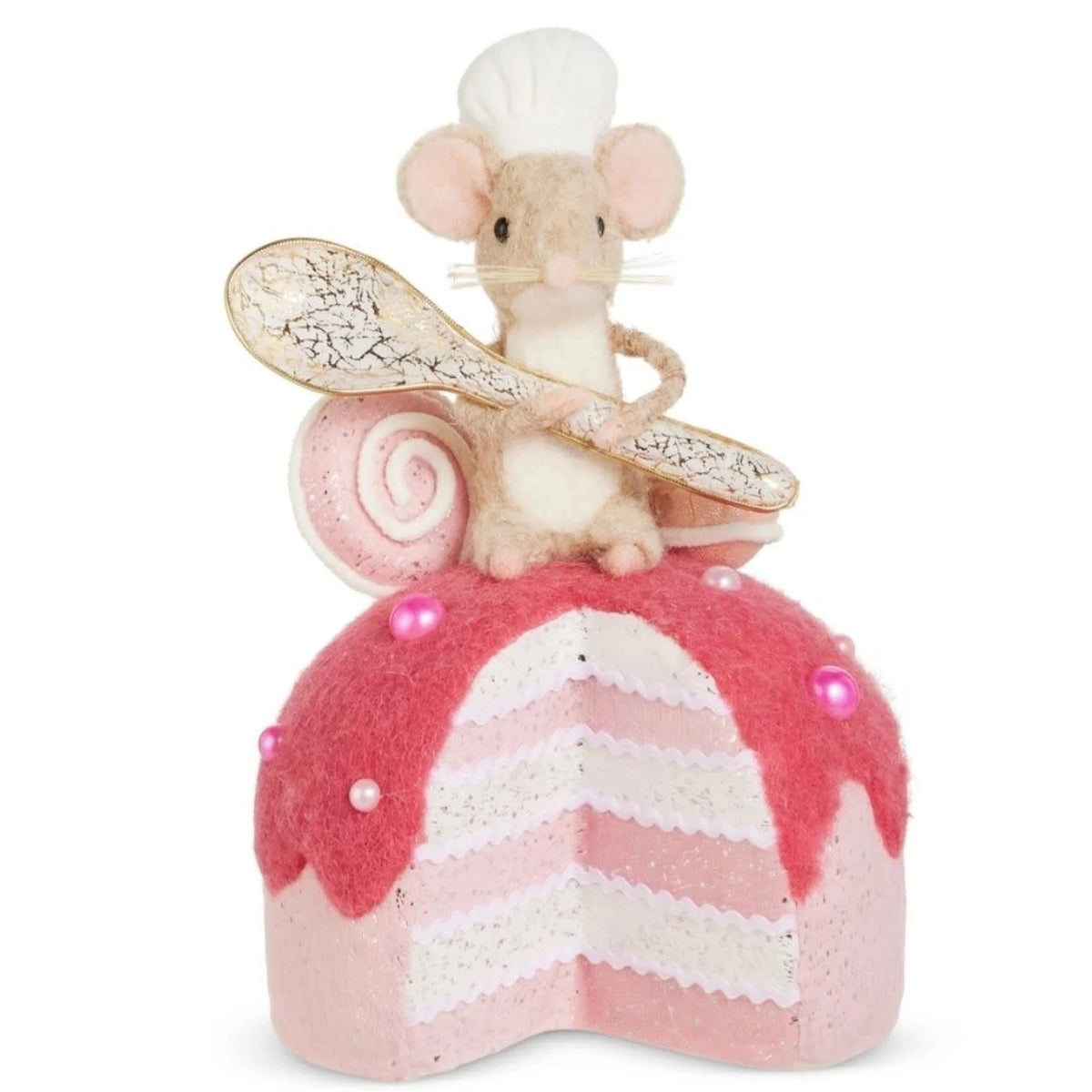 Raz Pink Cake Baking Mouse Ornament