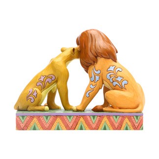 DISNEY TRADITIONS BY JIM SHORE SIMBA AND NALA SNUGGLING 13CM