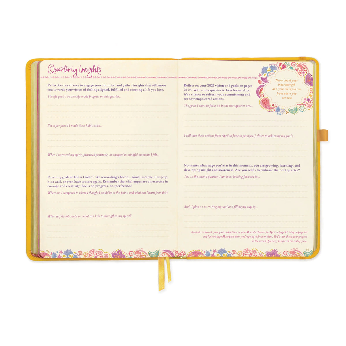 Intrinsic 2027 Diary Planner The Year For Joy & Happiness - Limoncello Yellow