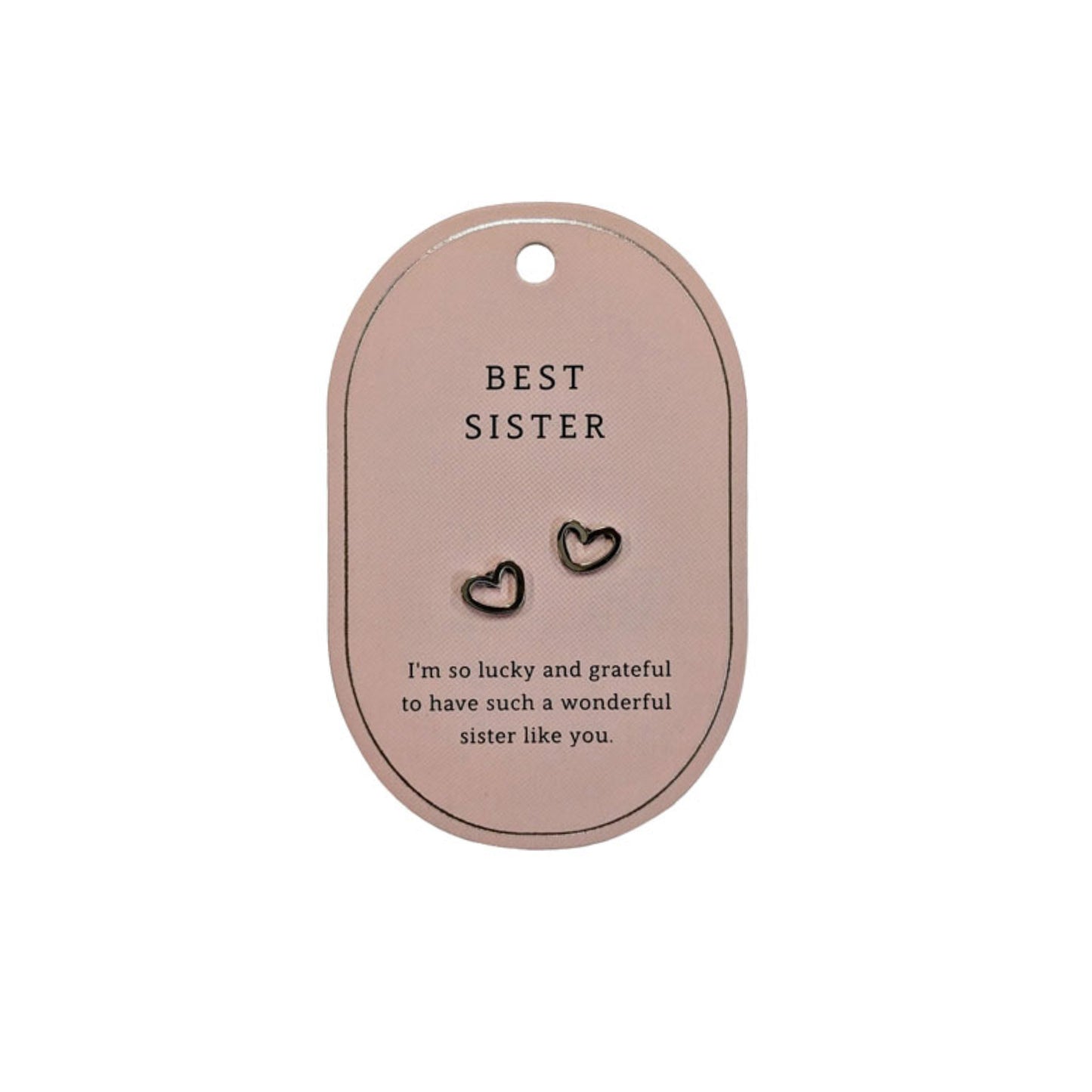 SWEETHEART SISTER SILVER EARRINGS