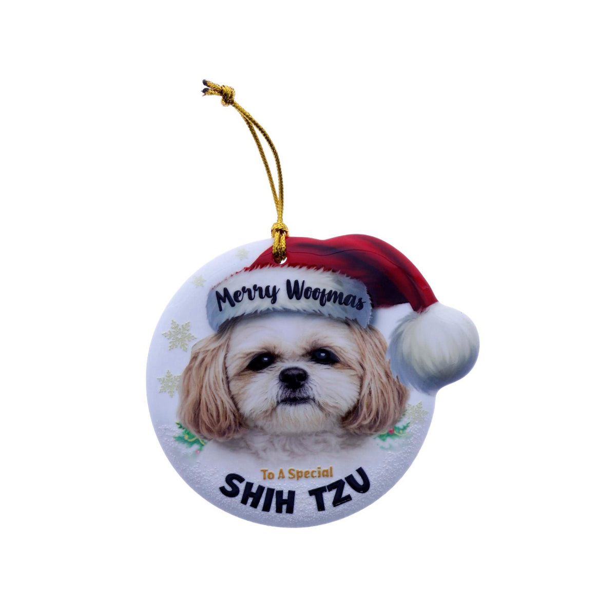 Christmas Sentiment Ceramic Plaque Dog Shih Tzu