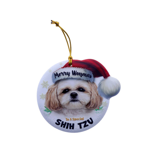 Christmas Sentiment Ceramic Plaque Dog Shih Tzu