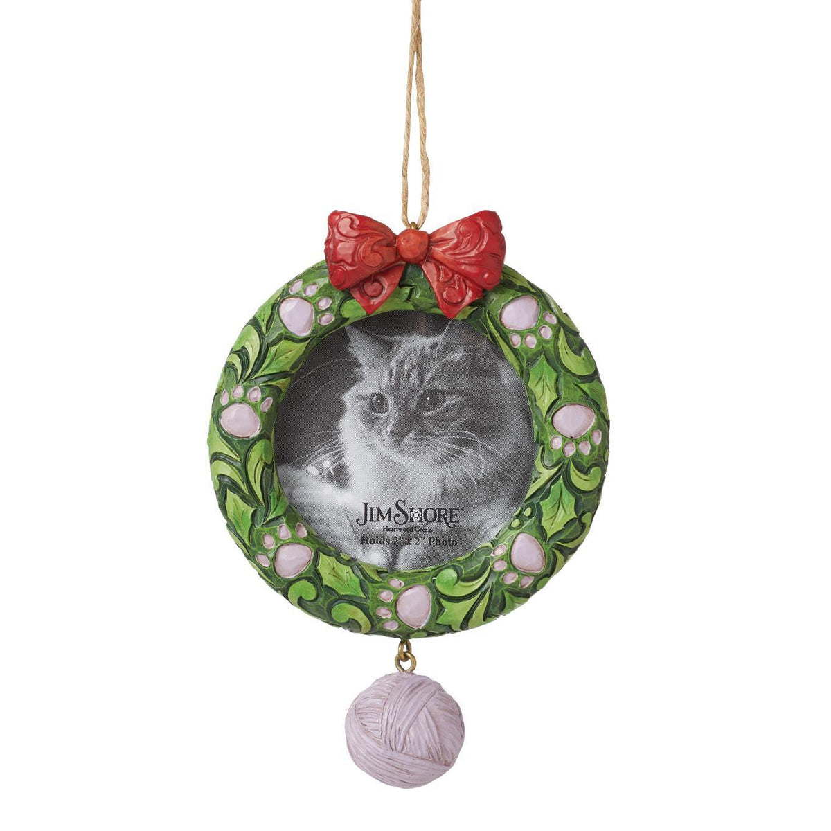 Heartwood Creek By Jim Shore Cat Pet Wreath Frame Hanging Ornament