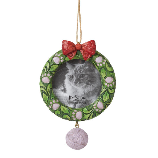 Heartwood Creek By Jim Shore Cat Pet Wreath Frame Hanging Ornament