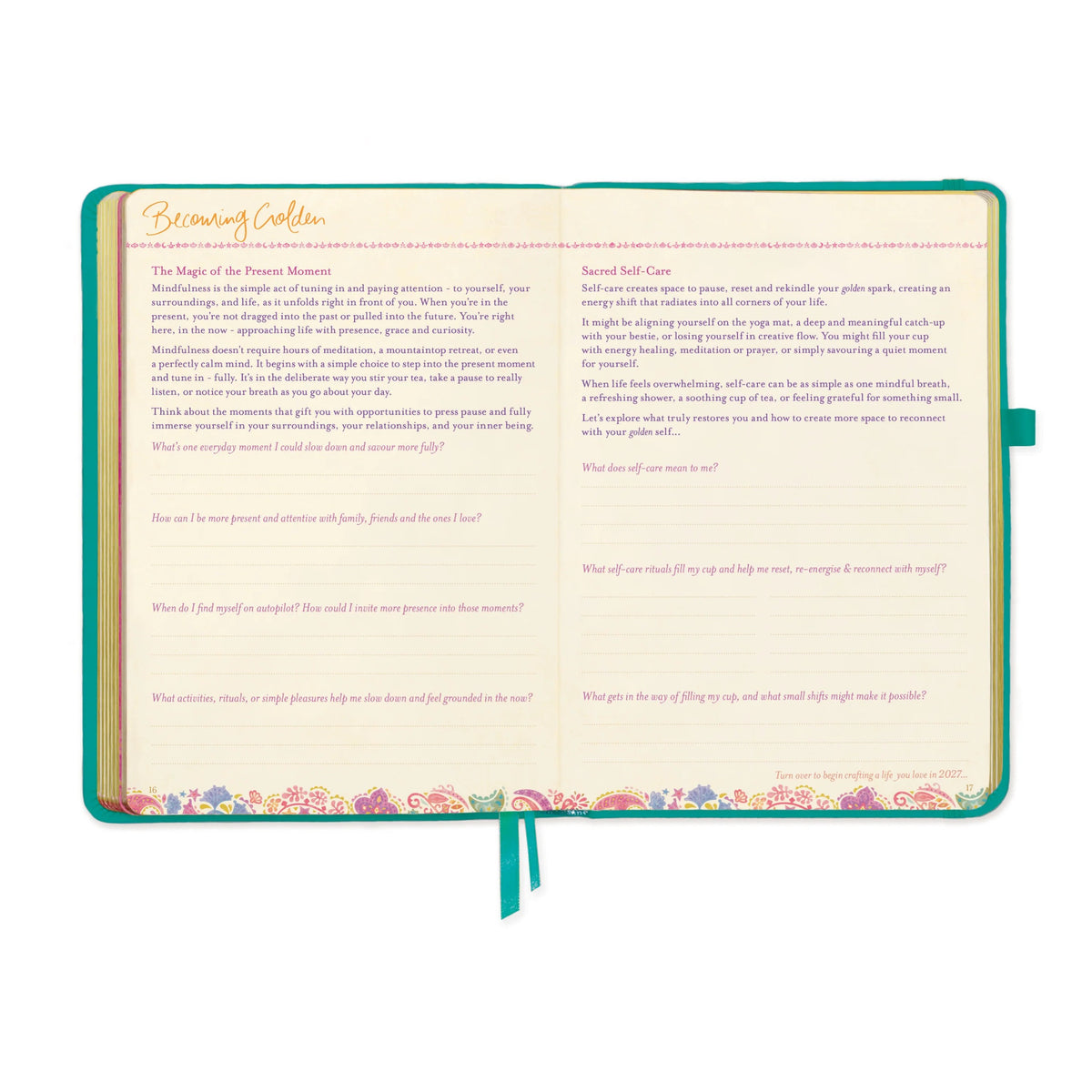 Intrinsic 2027 Diary Planner The Year For Abundance - Turquoise Twist