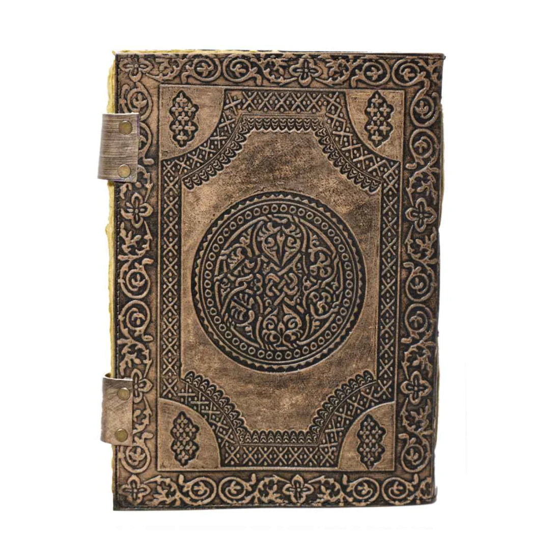 Leather Journal Parchment Style Paper With Three Stones