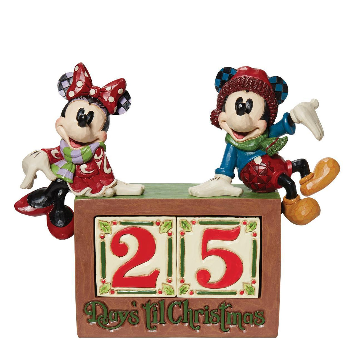 DISNEY TRADITIONS BY JIM SHORE MICKEY & MINNIE COUNTDOWN 18CM