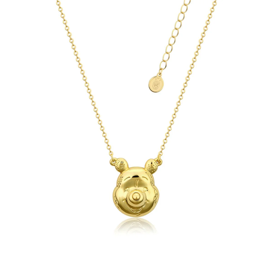 DISNEY COUTURE KINGDOM WINNIE THE POOH PENDANT NECKLACE YELLOW GOLD PLATED