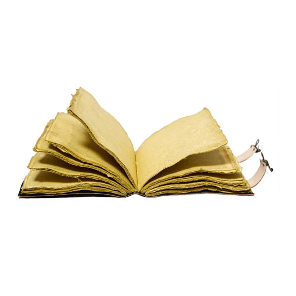 Leather Journal Parchment Style Paper With Three Stones