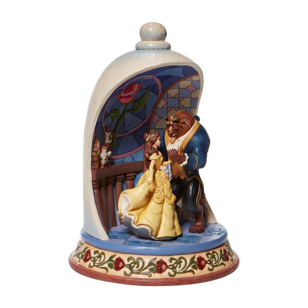 DISNEY TRADITIONS BY JIM SHORE BEAUTY & THE BEAST ROSE DOME