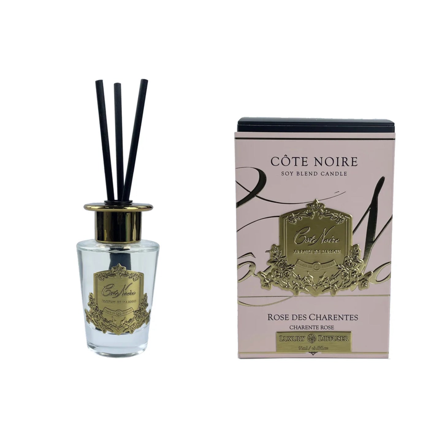 Cote Noire 100ml Gold Diffuser Charente Rose