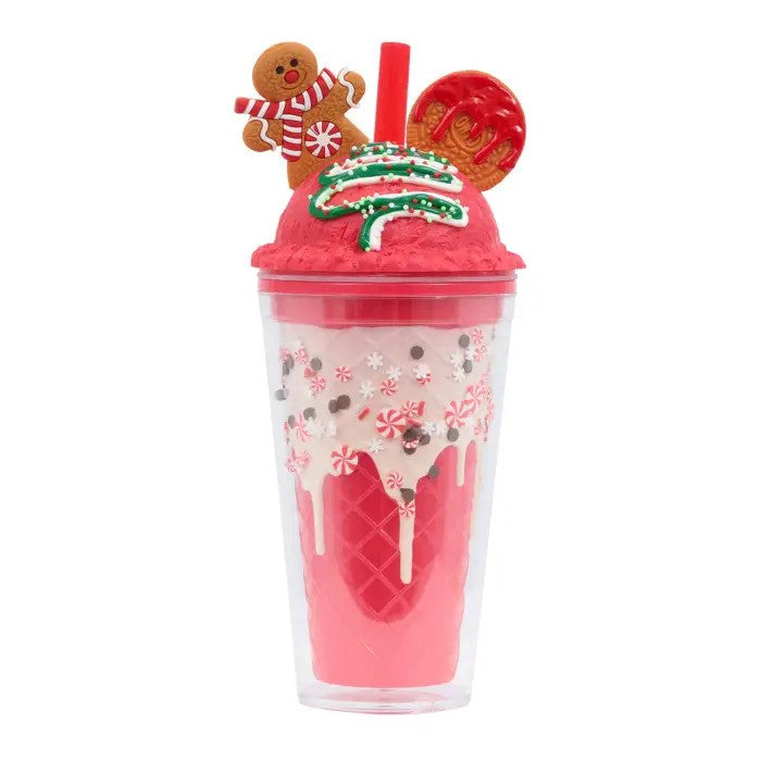 Christmas Sorbet Sipper Cup Gingerbread Red
