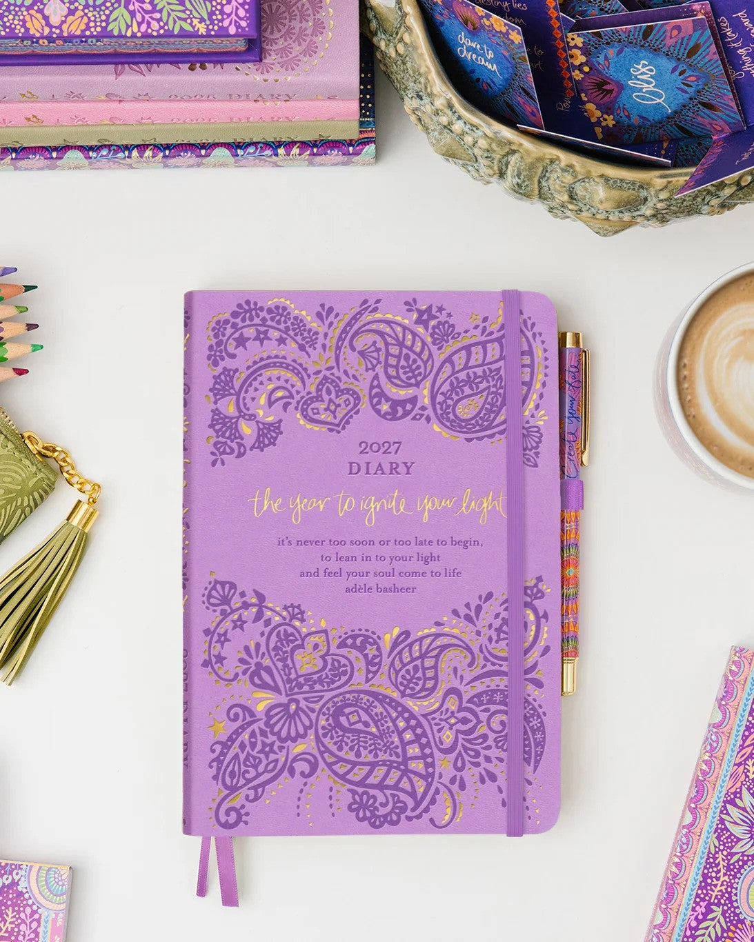 Intrinsic 2027 Diary Planner The Year To Ignite Your Light - Amethyst Purple