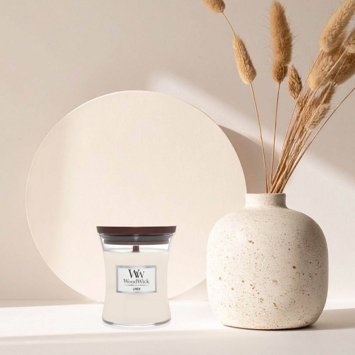 WoodWick Candle Linen Mini