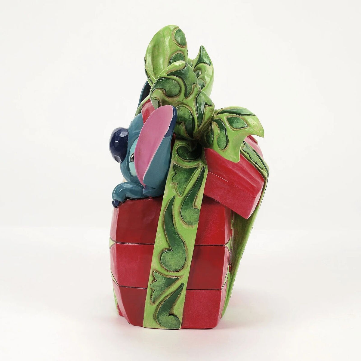 DISNEY TRADITIONS BY JIM SHORE STITCH TEARING PRESENT
