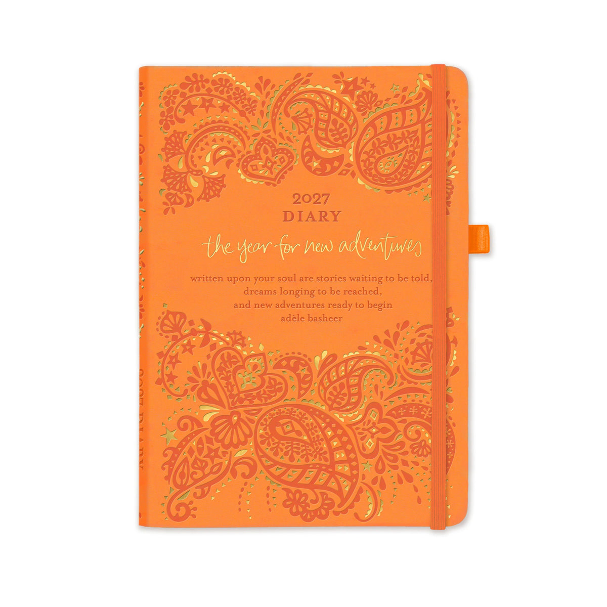Intrinsic 2027 Diary Planner The Year For New Adventures - Sunrise Orange