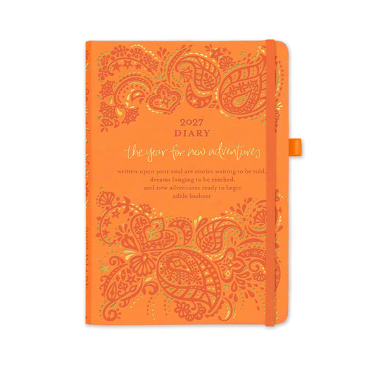 Intrinsic 2027 Diary Planner The Year For New Adventures - Sunrise Orange