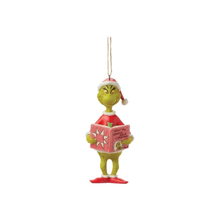 The Grinch By Jim Shore Grinch With Book Hanging Ornament