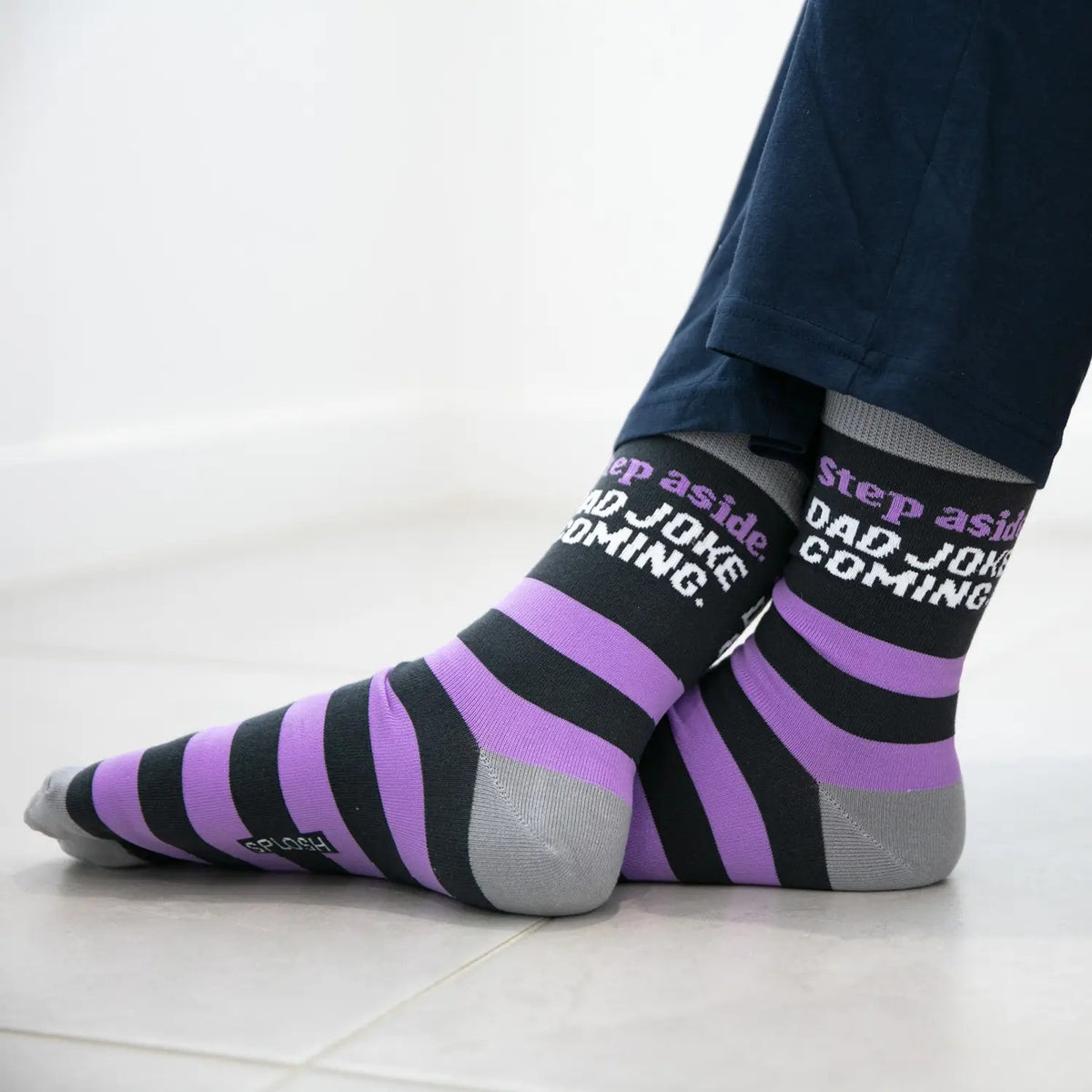 Socks With Sayings "Step Aside, Dad Joke Coming"