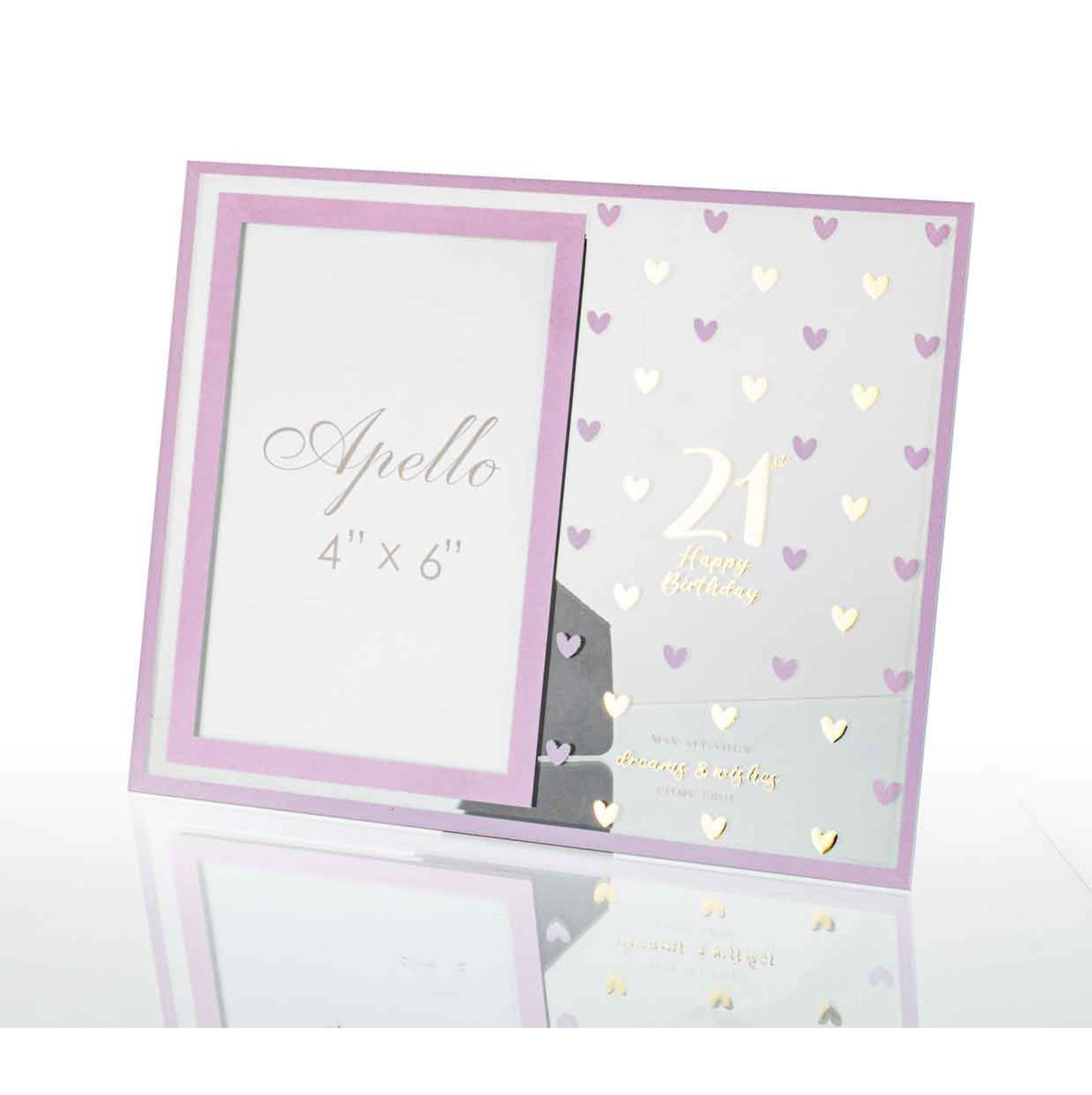 Birthday Photo Frame Glass Sweet Hearts 21st