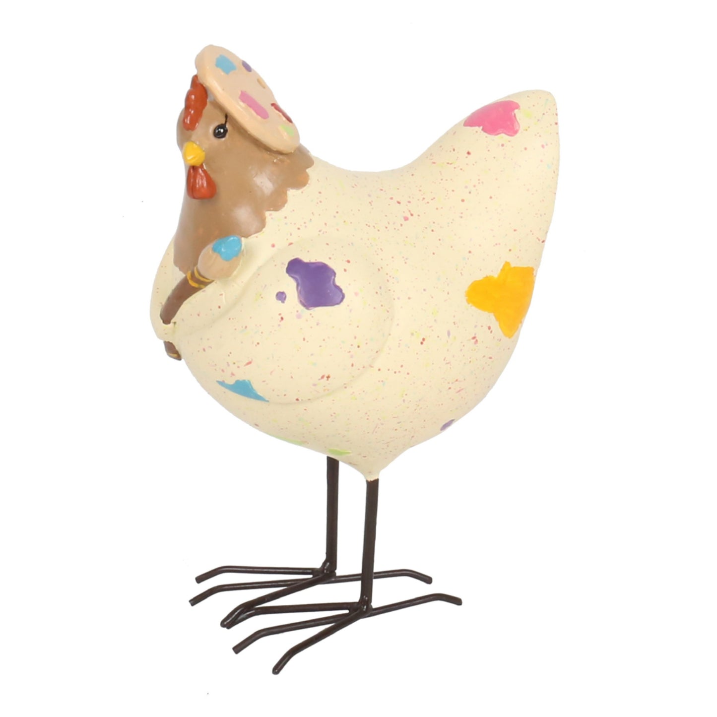 RESIN CHICKEN FIGURINE FRIEDA "CREATIVE LITTLE CLUCKER"