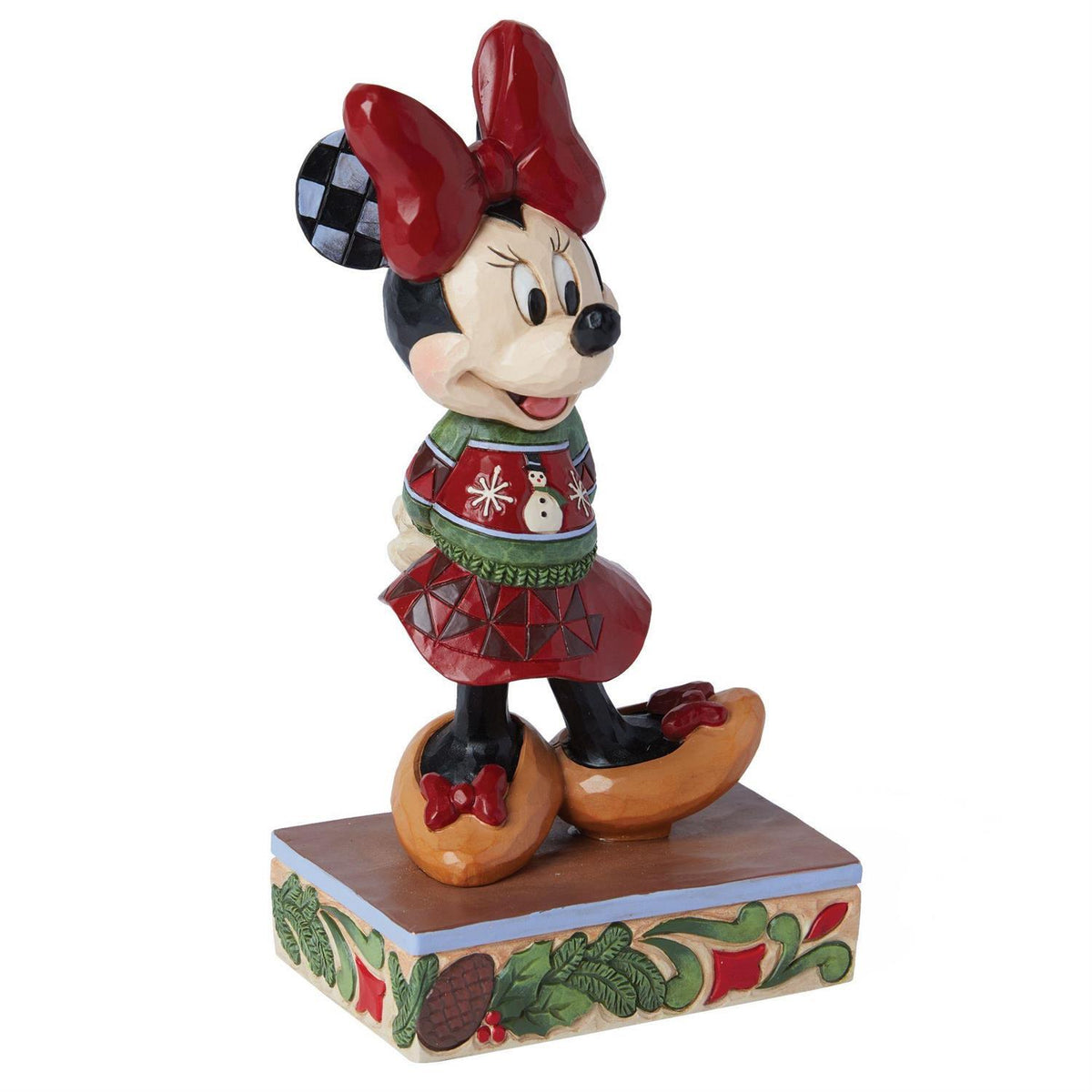 DISNEY TRADITIONS BY JIM SHORE MINNIE CHRISTMAS SWEATER 13CM