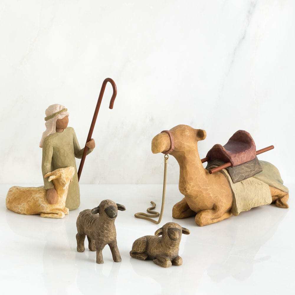 WILLOW TREE NATIVITY - SHEPHERD & STABLE ANIMALS