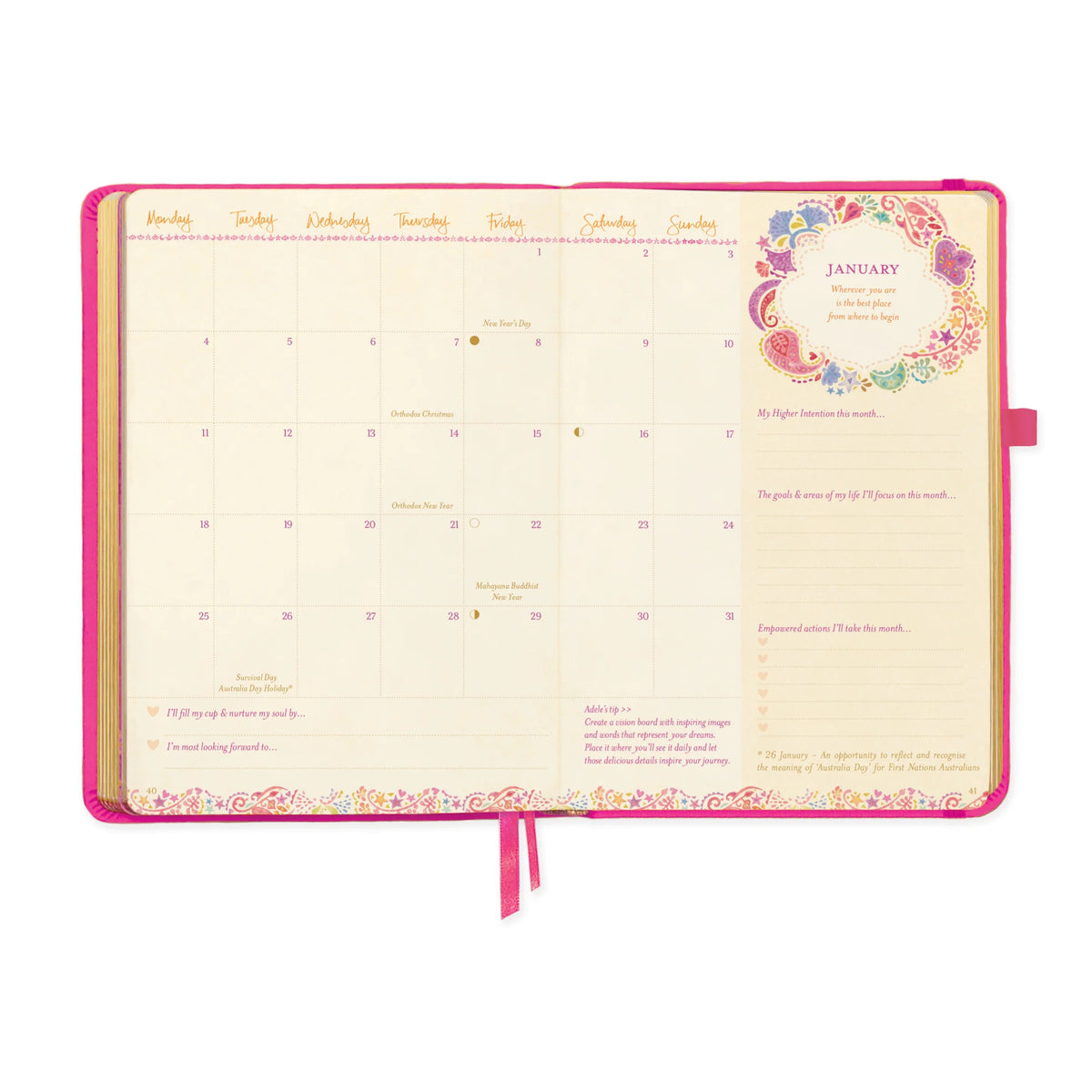 Intrinsic 2027 Diary Planner The Year To Rise Strong - Positively Pink