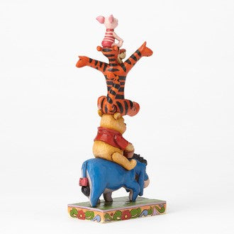 DISNEY TRADITIONS BY JIM SHORE EEYORE PIGLET POOH AND TIGGER STACKED