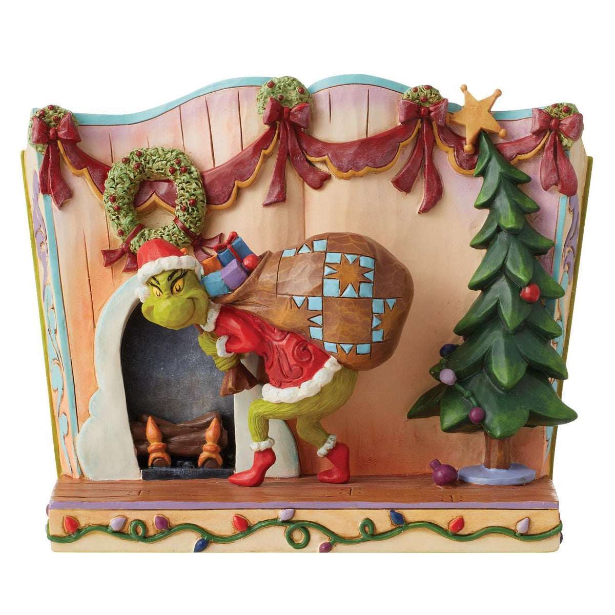THE GRINCH BY JIM SHORE STORYBOOK GRINCH STEALING 15CM