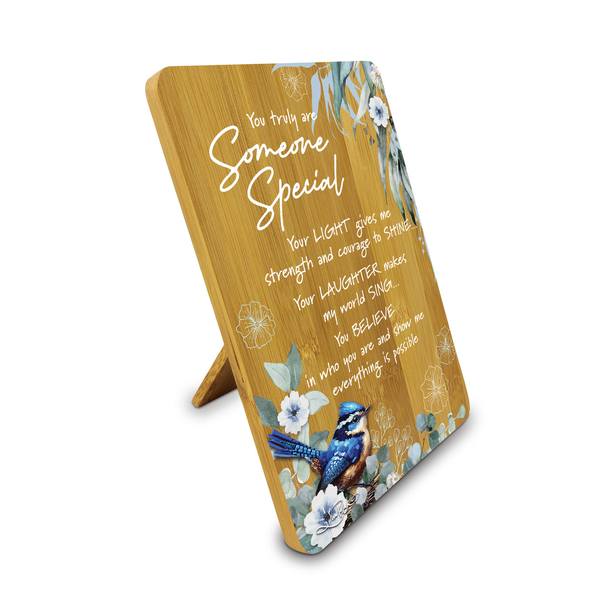 Lisa Pollock Verse Plaque Someone Special Cheeky Wren