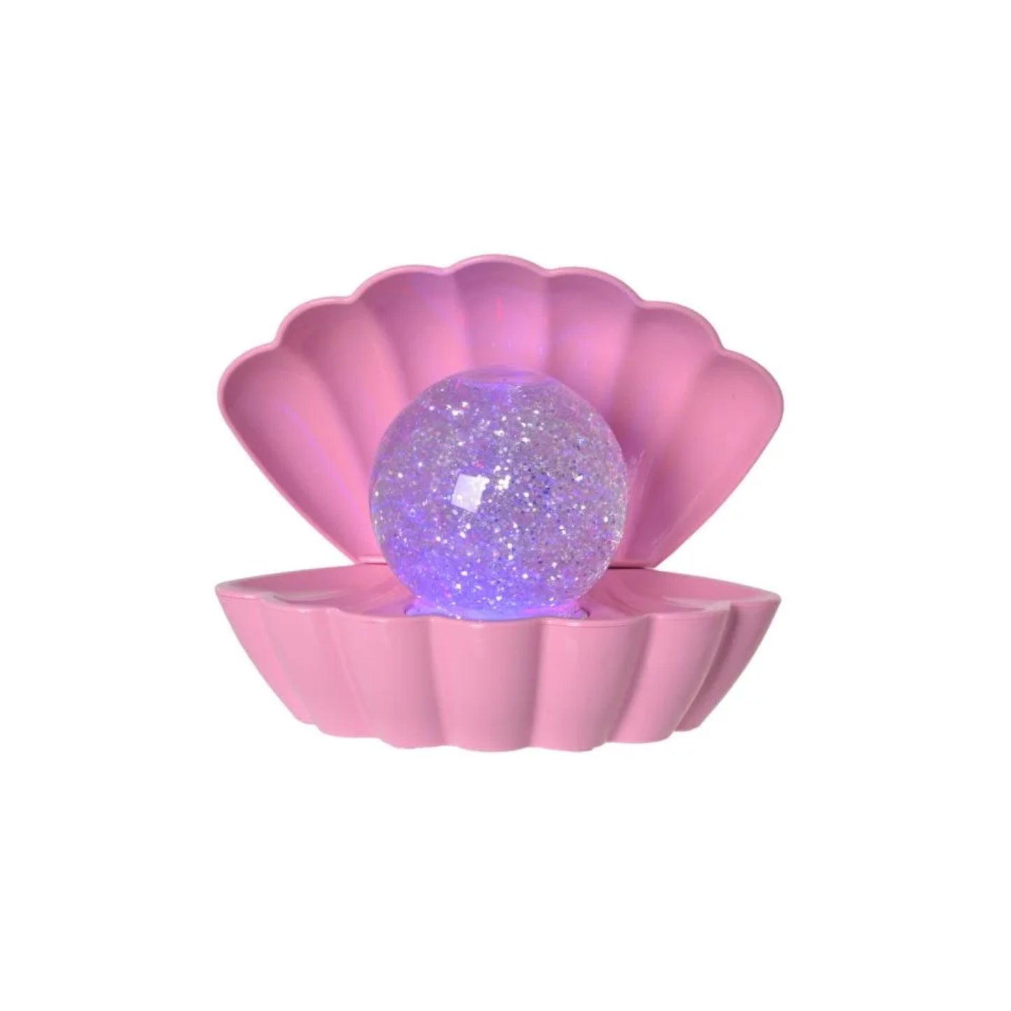 Glitter Lamp Seashell 15cm Colour Changing LED Mood Light
