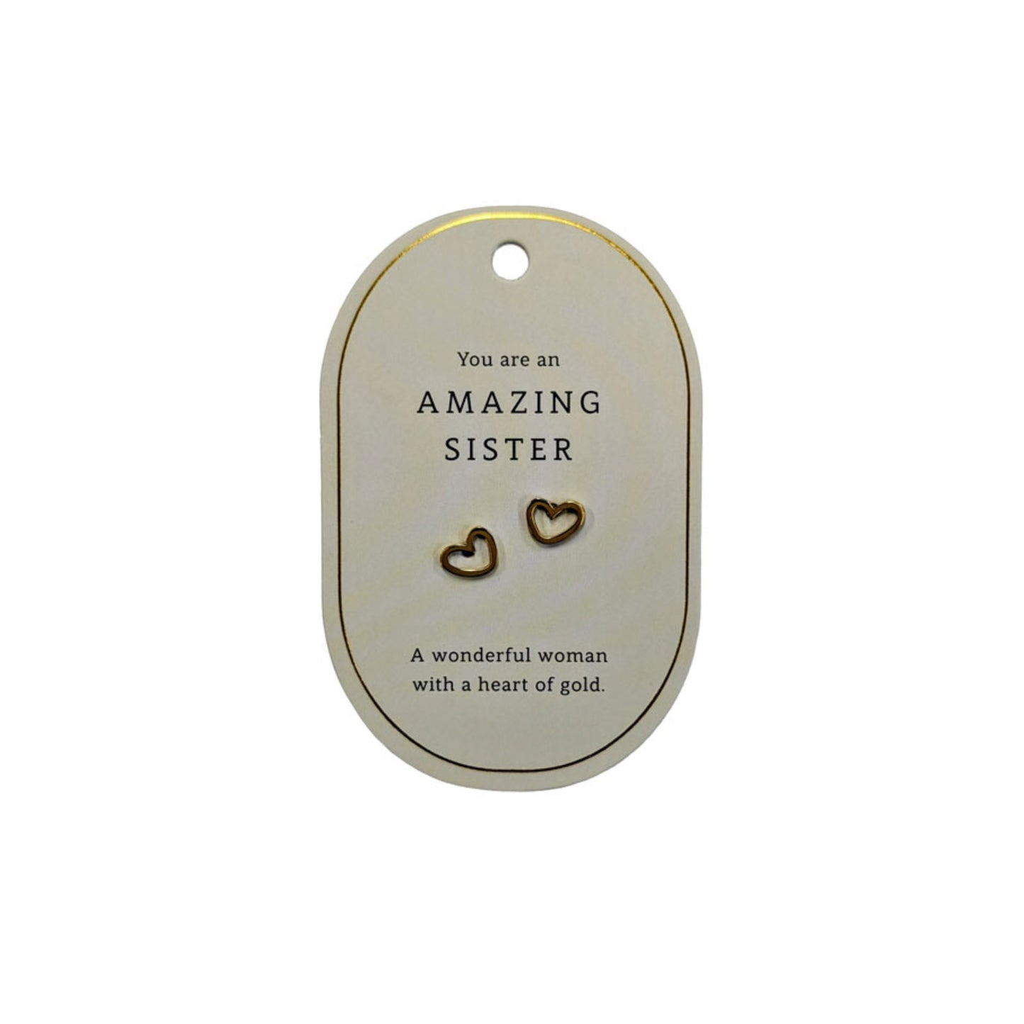 SWEETHEART SISTER GOLD EARRINGS