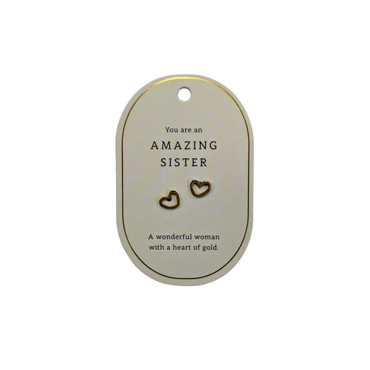 SWEETHEART SISTER GOLD EARRINGS