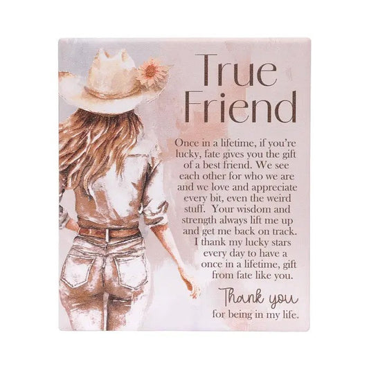 Saddle & Bloom Verse Plaque True Friend