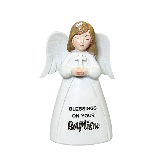 LITTLE BLESSING ANGEL FIGURINE BAPTISM BLESSING